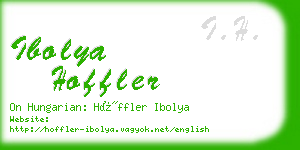 ibolya hoffler business card